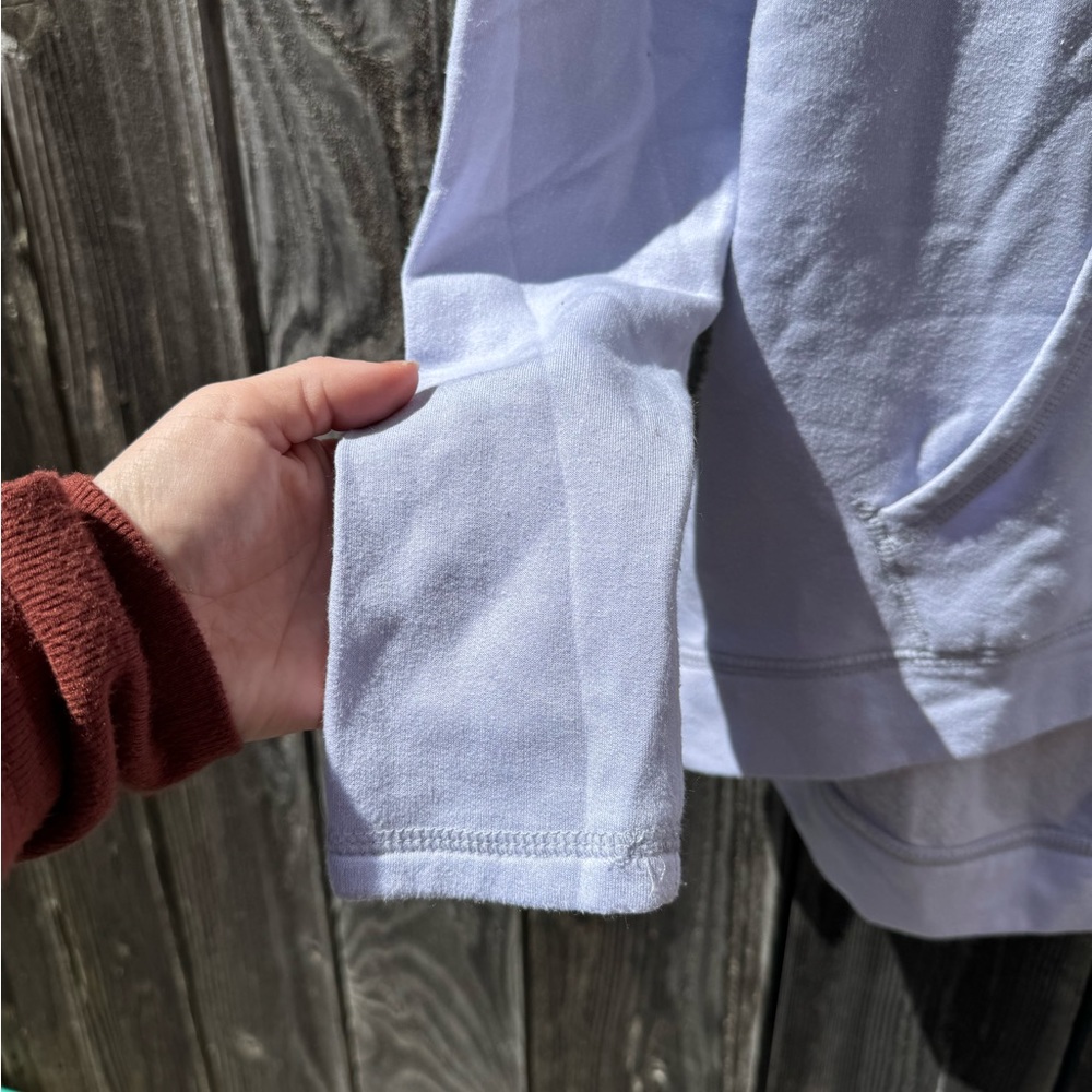 3/$15 CLEARANCE Workshop Lavender Purple Scoop Neck Soft Fleece Lined Sweatshirt - Picture 5 of 10